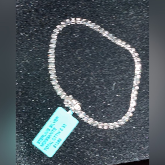 Elegant Sterling Silver Bracelet Total CTTW 5.33 - Picture 2 of 5
